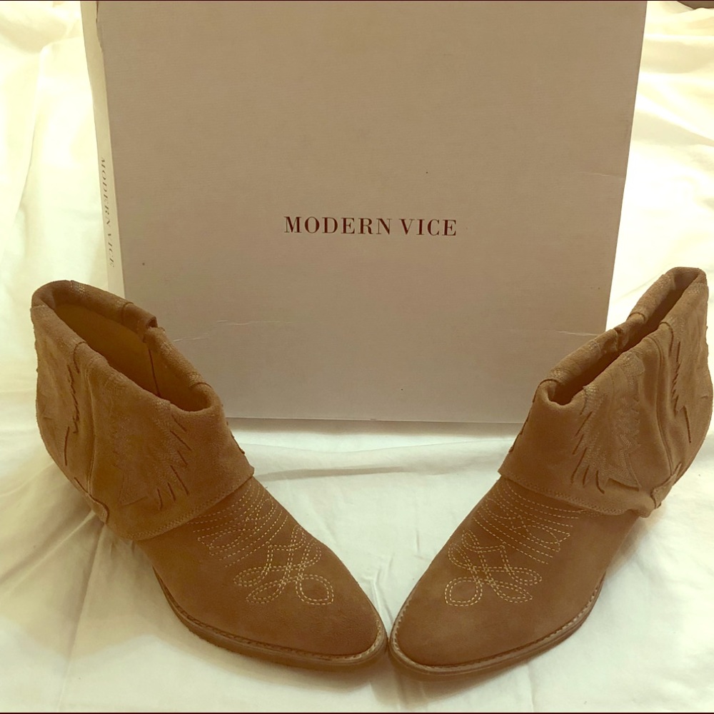 Brown Silky Cow Suede boots